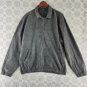 Vintage Knights of Round Table Full Zip Cotton Gray Jacket Men's XL